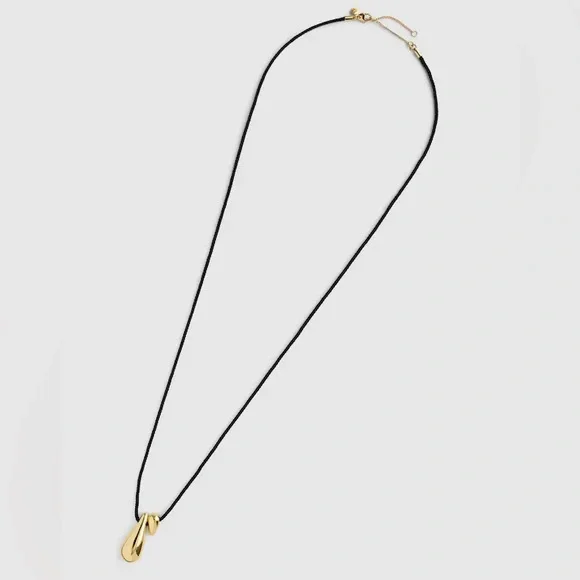 {{madewell}} Double Droplet Pendant Necklace - Picture 2 of 6